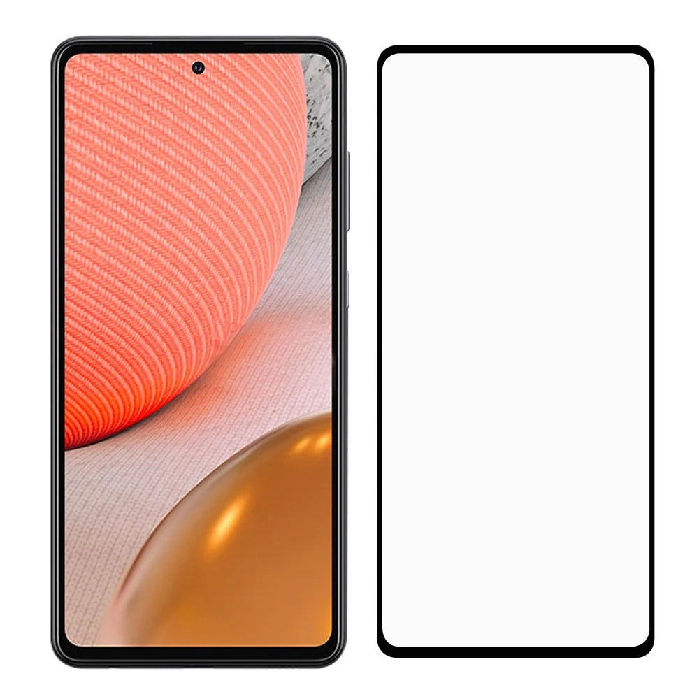 Tempered Glass Screen Protector Film Black Edges for Samsung Galaxy A72 5G [Complete Covering] [Full Glue] - 7