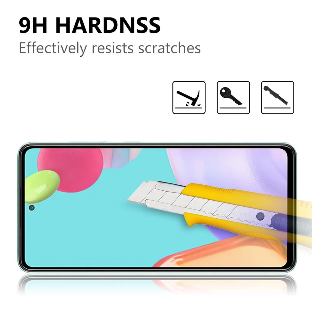 Black Edges Tempered Glass Screen Protector for Samsung Galaxy A52 4G/5G / A52s 5G [Complete Covering] [Full Glue] - 3