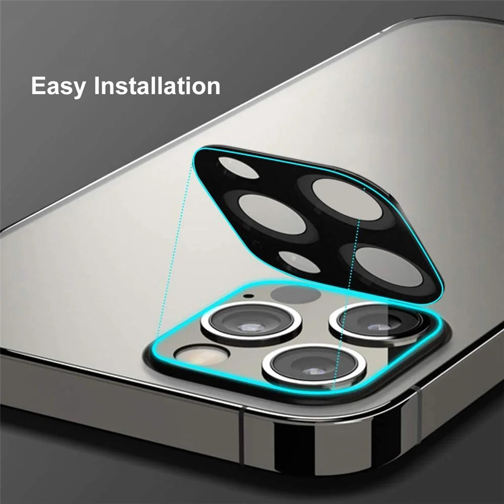 HAT PRINCE Full Coverage Silk Printing Ultra Clear Tempered Glass Back Camera Lens Protector for iPhone 12 Pro Max - 5