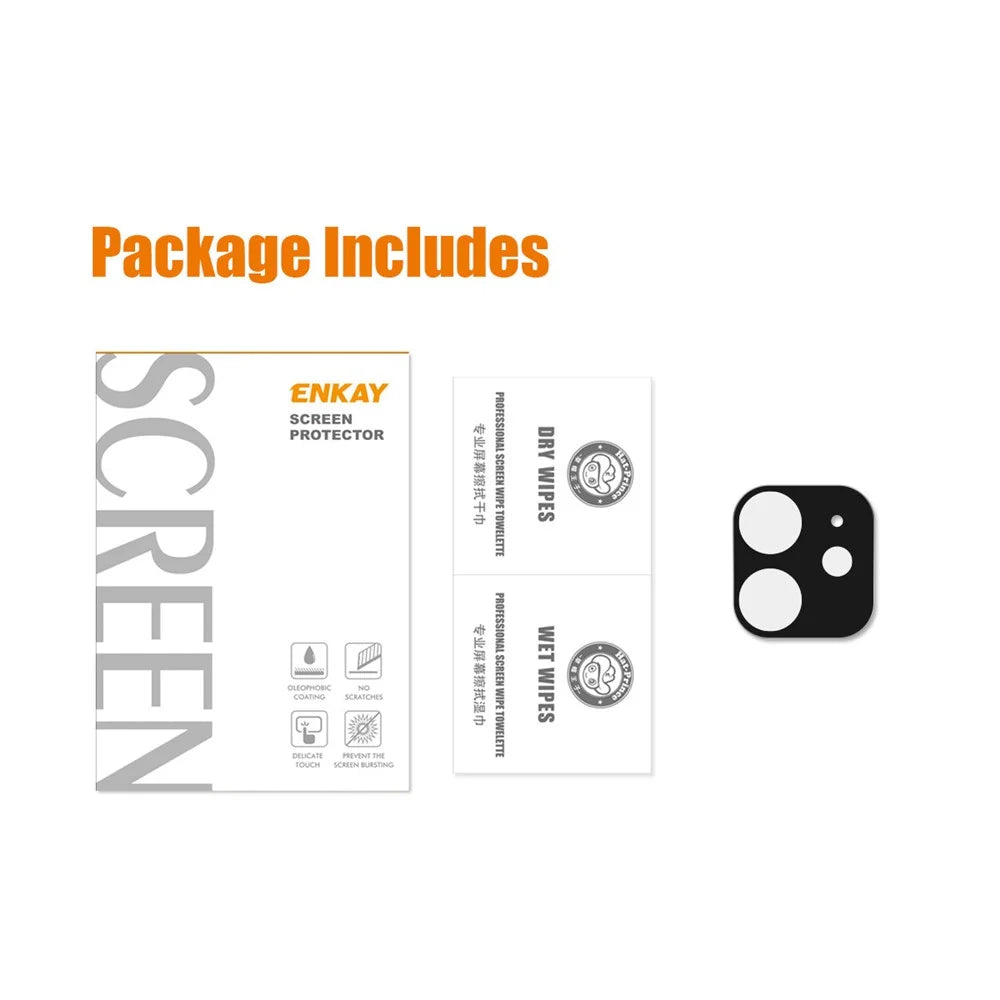 HAT PRINCE Full Coverage Silk Printing Tempered Glass Back Camera Lens Protector for iPhone 12 - 7