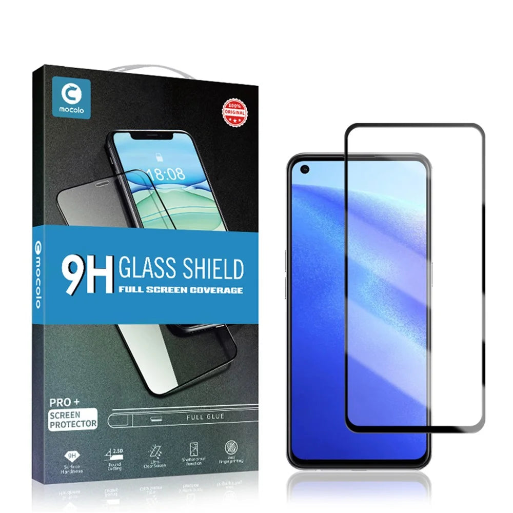 MOCOLO Full Glue Full Cover Silk Printing Tempered Glass Screen Protector for for Oppo Reno5 5G /  Reno5 4G / Reno5 K / Find X3 Lite - Black - 6