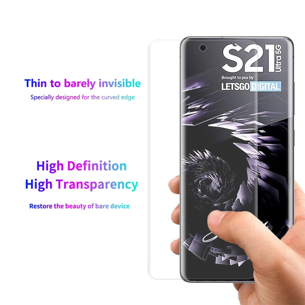 ENKAY HAT PRINCE 3D Full Coverage Curved PET HD Screen Protector Film for Samsung Galaxy S21 Ultra 5G - 3