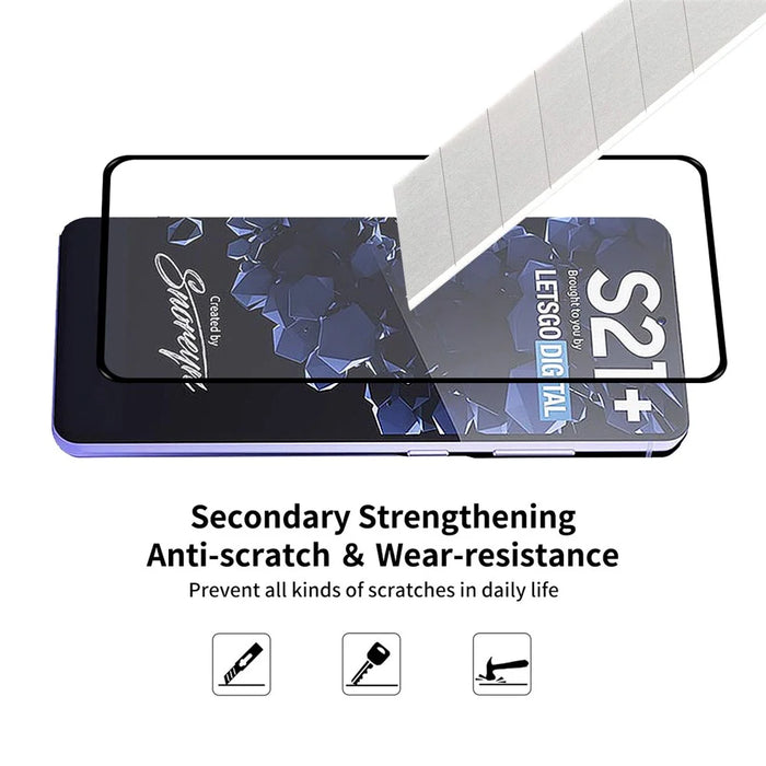 2Pcs/Set HAT PRINCE 0.2mm 9H 2.5D Full Covering Full Glue Protector Screen Film [Ultra-thin Unlock Version] for Samsung Galaxy S21 Plus 5G - 5