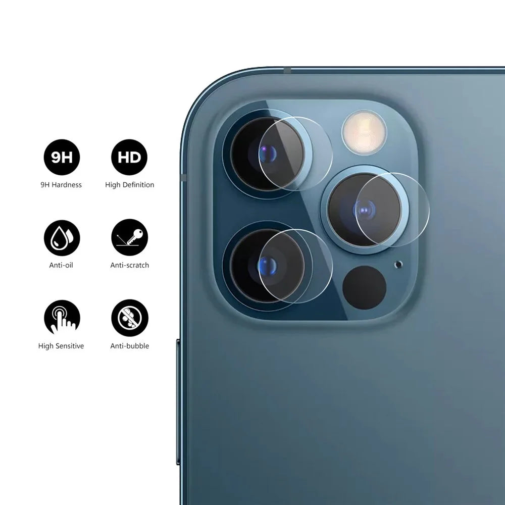 HAT PRINCE 0.2mm 9H 2.15D Arc Edges Tempered Glass Back Camera Lens Film 3Pcs/Group for iPhone 12 Pro Max - 2