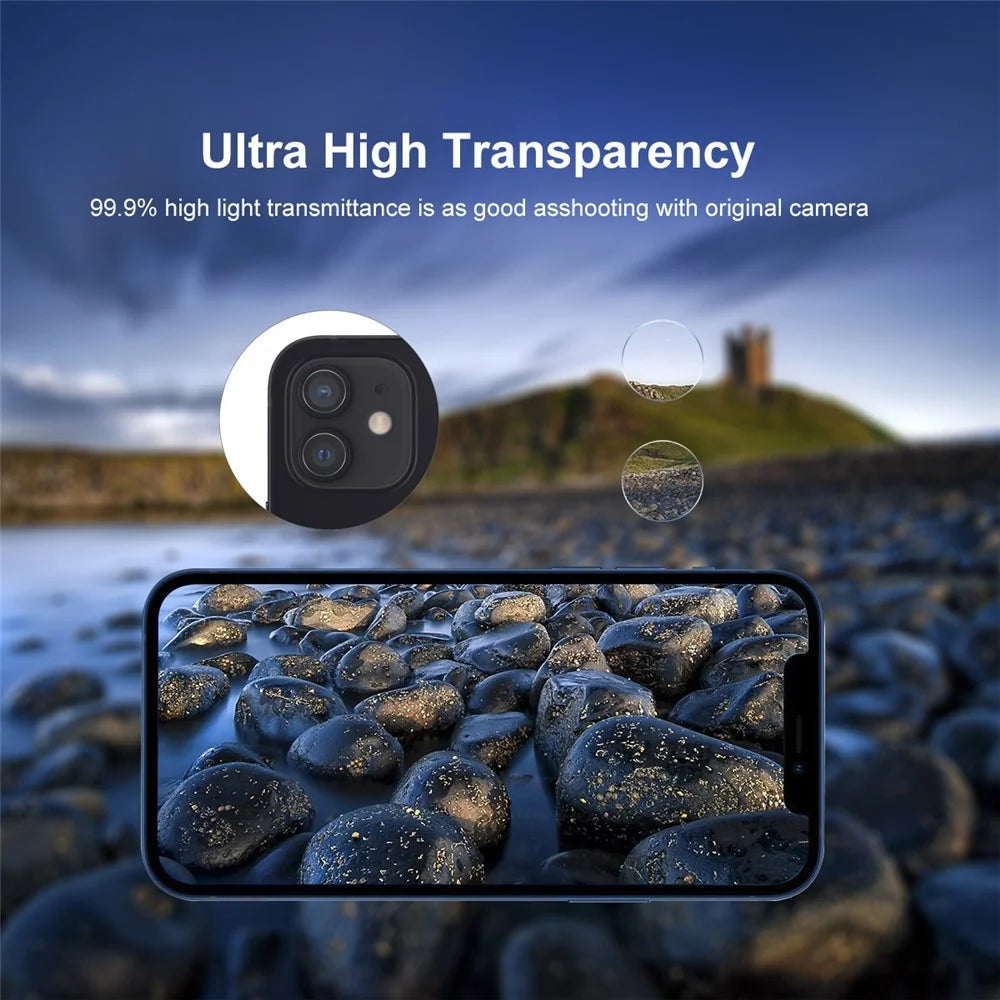 HAT PRINCE 0.2mm 9H 2.15D Arc Edges Tempered Glass Film Camera Lens Protector 2Pcs/Group for iPhone 12 / 12 mini - 4