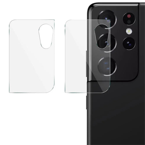 IMAK 2Pcs/Pack High Definition Glass Lens Film for Samsung Galaxy S21 Ultra 5G 5G Anti-Scratch Camera Protector Film - 1