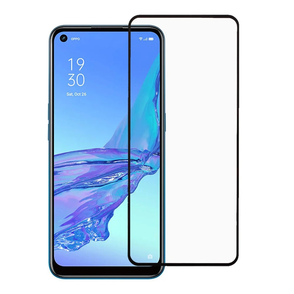 Silk Print Complete Covering Full Glue Tempered Glass Screen Protector for Oppo A53 (2020) - 1