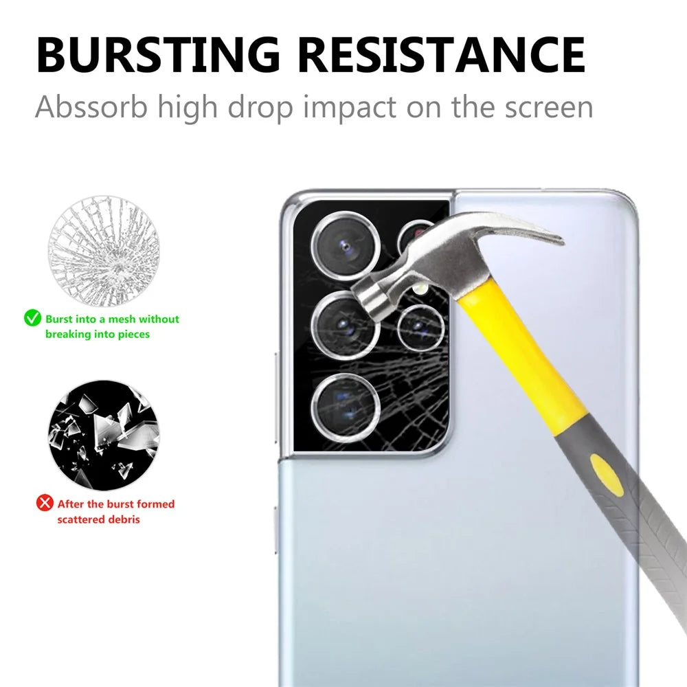 HD Camera Lens Protector for Samsung Galaxy S21 Ultra, Scratch-Resistant Tempered Glass Back Camera Protection - 2