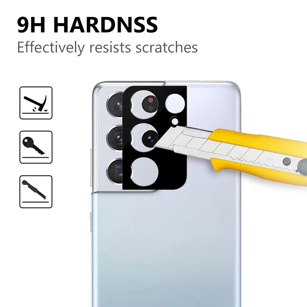 HD Camera Lens Protector for Samsung Galaxy S21 Ultra, Scratch-Resistant Tempered Glass Back Camera Protection - 3