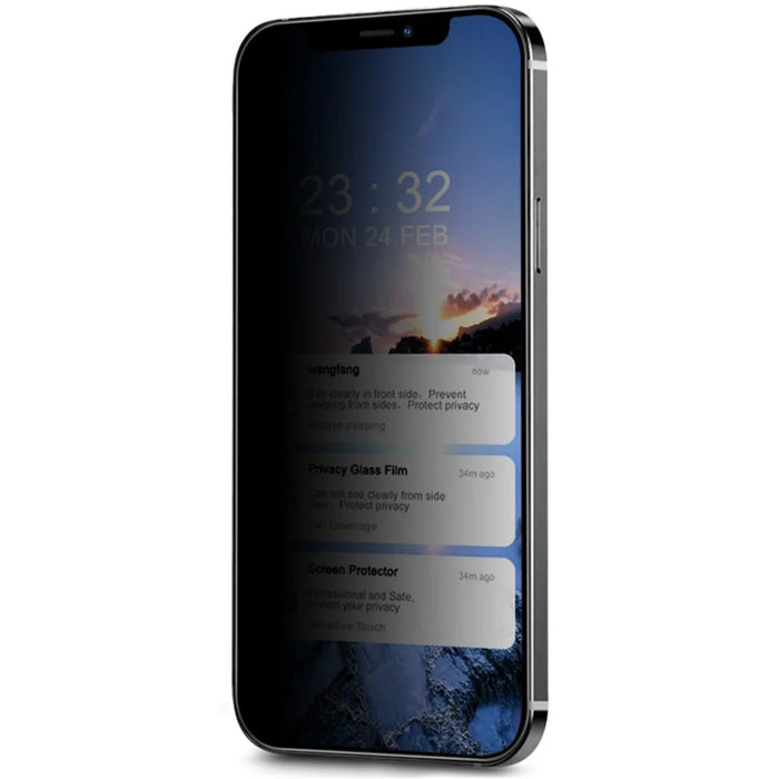 IMAK Anti-peep 9H Tempered Glass Screen Protective Film [Complete Coverage] for iPhone 12 Pro Max - 2