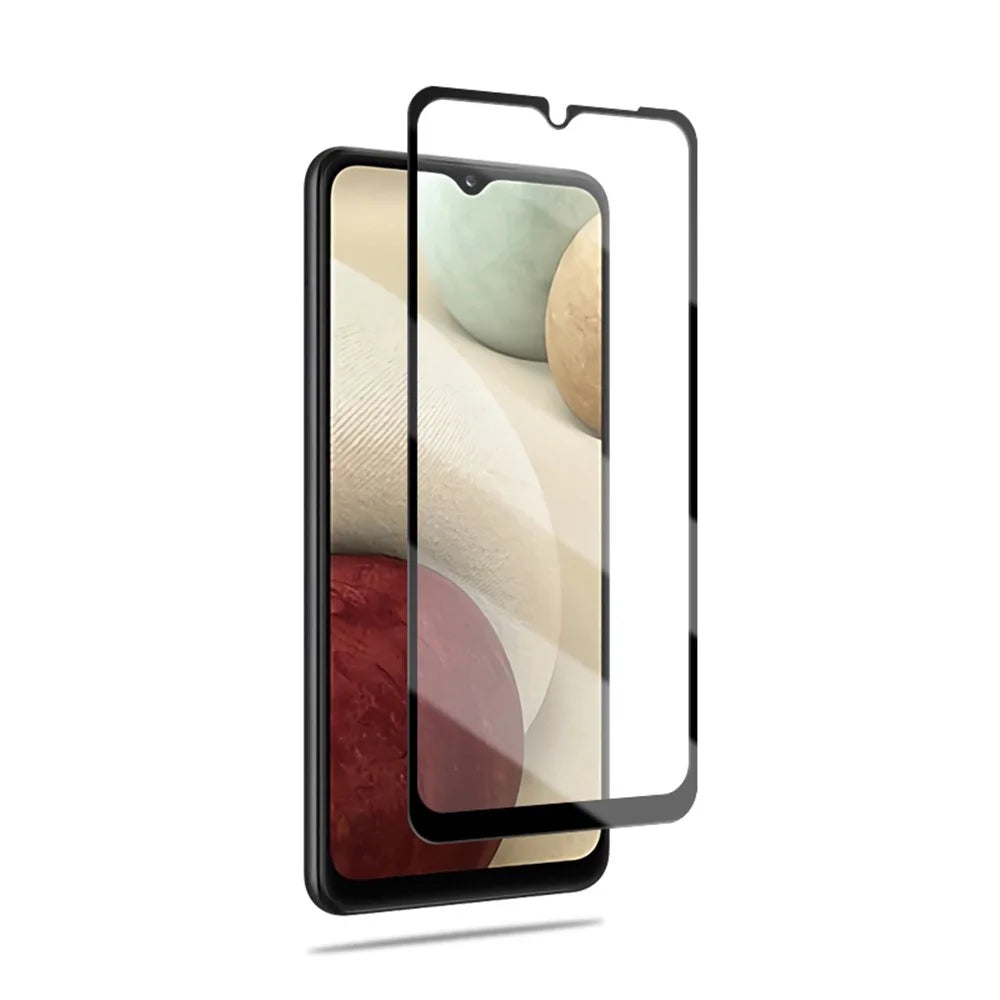 MOCOLO Full Glue Full Covering Silk Printing Tempered Glass Film Screen Protector for Samsung Galaxy A12 - Black - 4