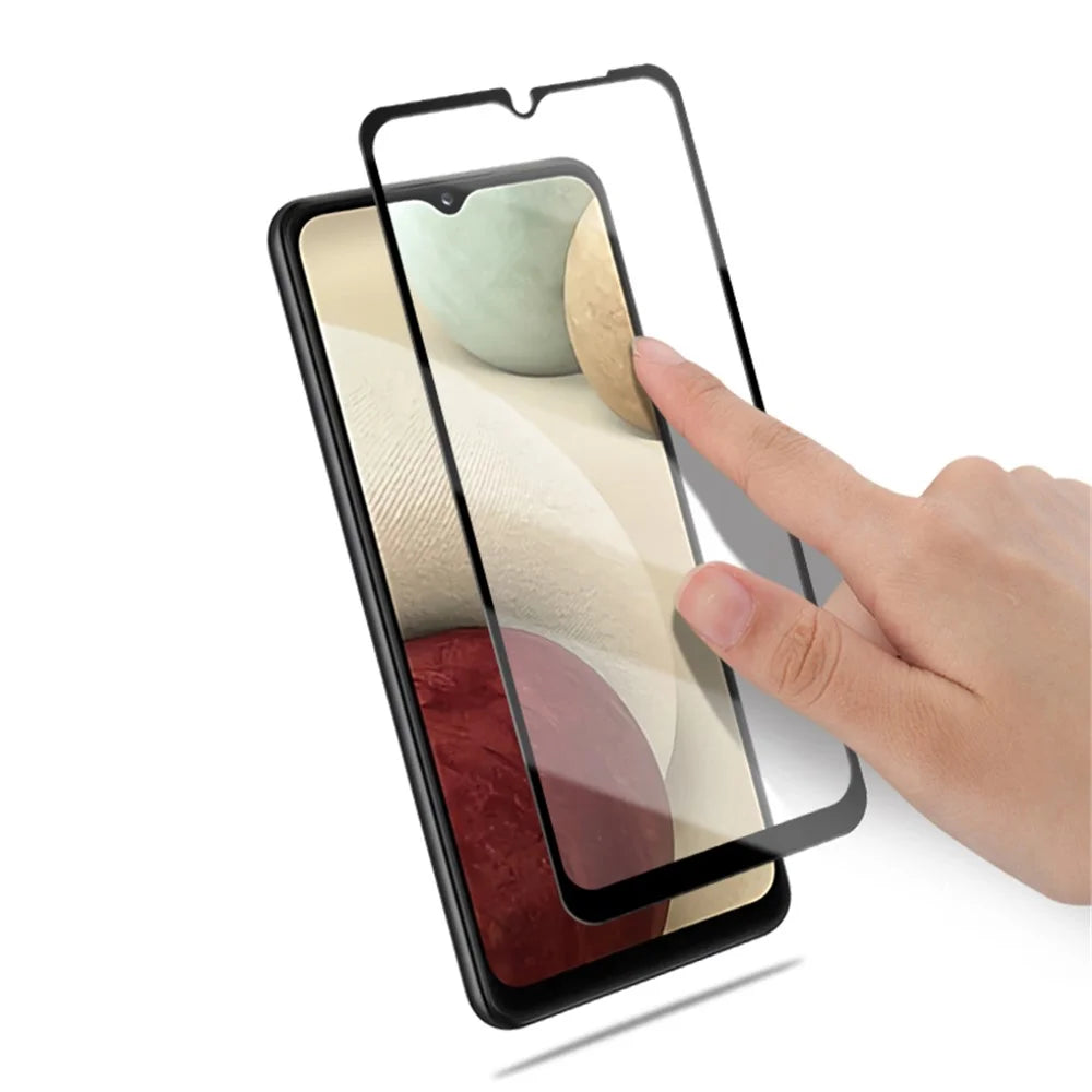 MOCOLO Full Glue Full Covering Silk Printing Tempered Glass Film Screen Protector for Samsung Galaxy A12 - Black - 5