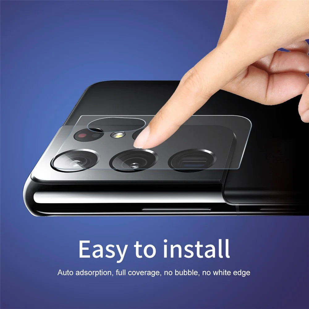HAT PRINCE HD Camera Lens Film for Samsung Galaxy S21 Ultra 5G 0.2mm 9H 2.15D Arc Edge Tempered Glass Protector - 5