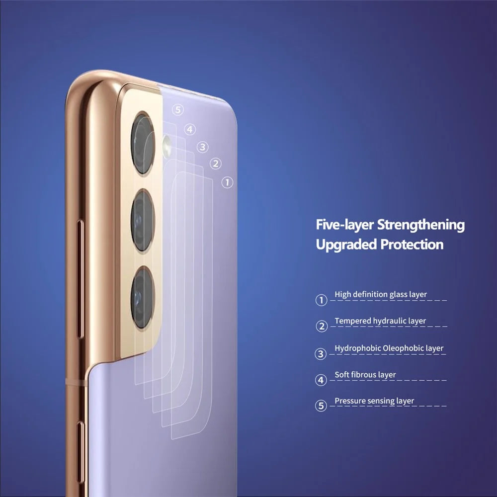 HAT PRINCE For Samsung Galaxy S21 4G/5G High Definition Anti-scratch Camera Lens Film 0.2mm 9H 2.15D Arc Edge Tempered Glass Protector - 2
