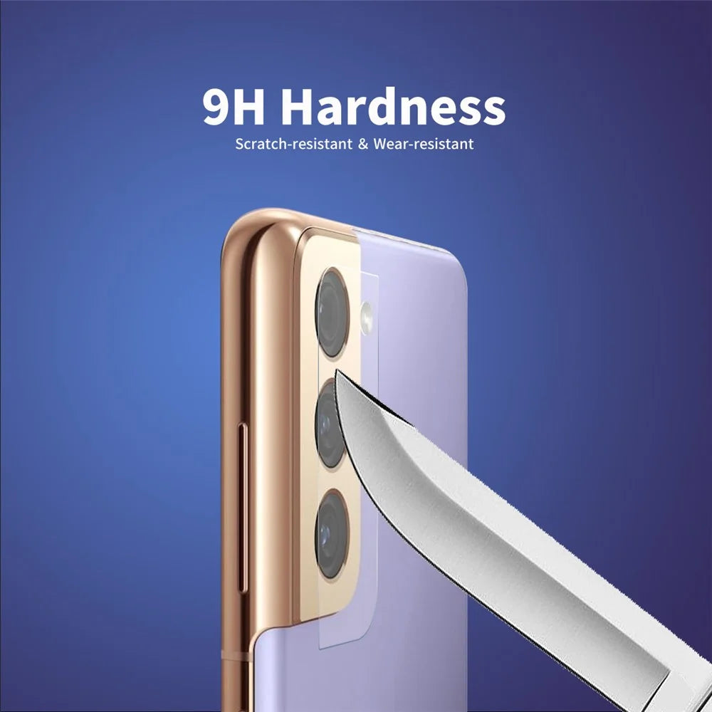 HAT PRINCE For Samsung Galaxy S21 4G/5G High Definition Anti-scratch Camera Lens Film 0.2mm 9H 2.15D Arc Edge Tempered Glass Protector - 4