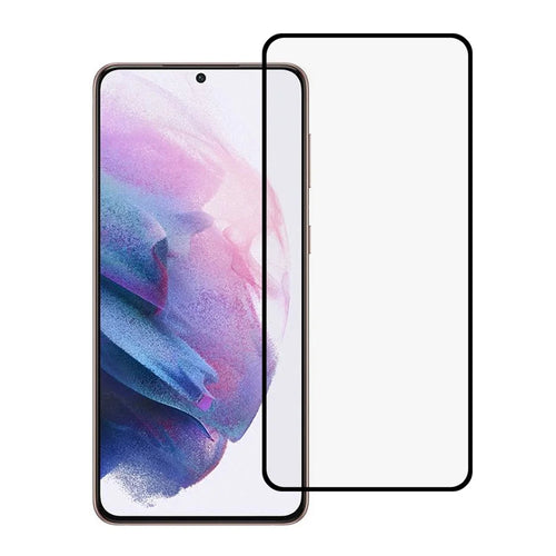For Samsung Galaxy S21 4G/5G [Full Coverage] Silk Printing Full Glue Tempered Glass Screen Protector [Fingerprint Unlock Version] - 1