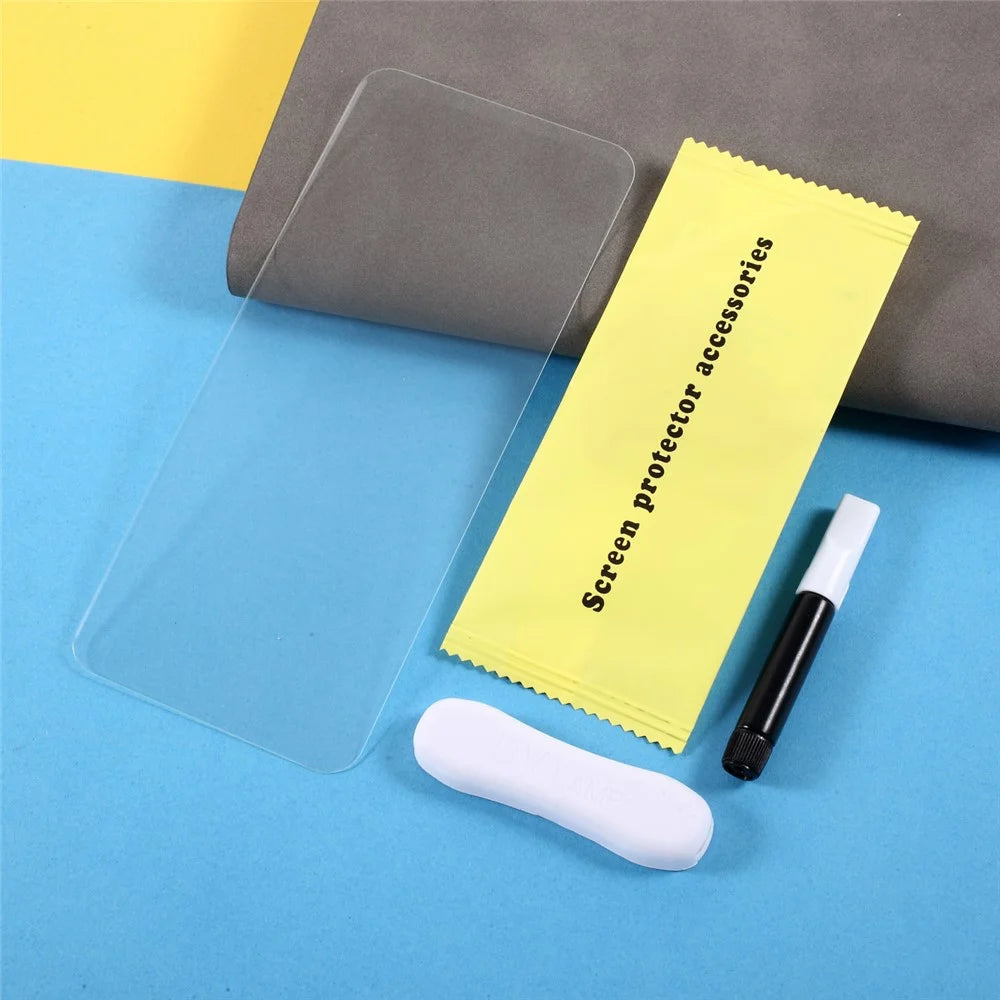UV Liquid Tempered Glass Screen Film Full Covering Protector Support Fingerprint Unlock for Samsung Galaxy S21 Ultra 5G - 7