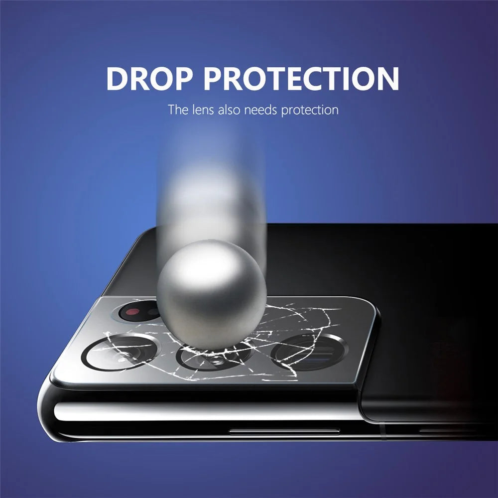 2PCS/Set HAT PRINCE Super Thin 0.2mm 9H 2.15D Ultra Clear Arc Edge Tempered Glass Camera Lens Protection Film for Samsung Galaxy S21 Ultra 5G - 3