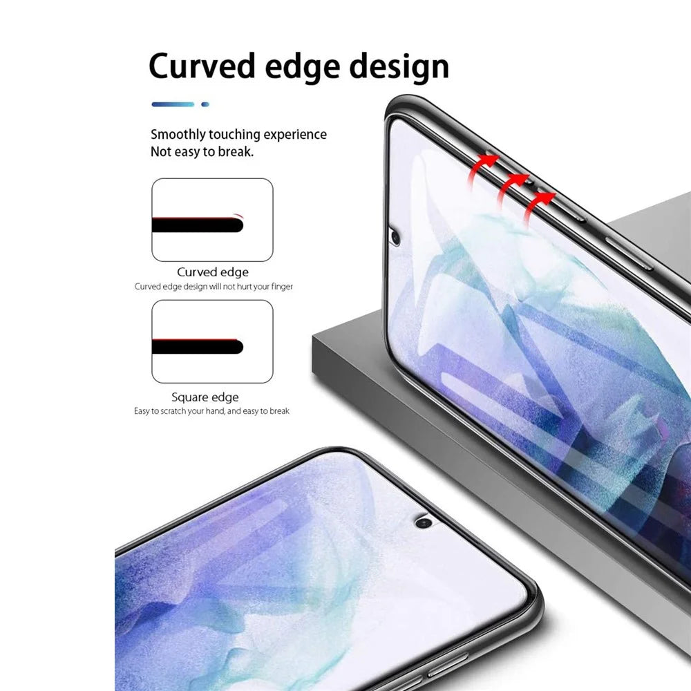 2.5D 9H Arc Edge Tempered Glass Screen Protector + Camera Lens Film Guard for Samsung Galaxy S21 4G/5G - 3