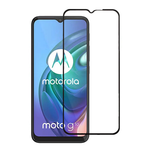 For Motorola Moto G10/G30 Screen Protector Full Coverage Full Glue Silk Printing Tempered Glass Ultra HD Film Guard - 1