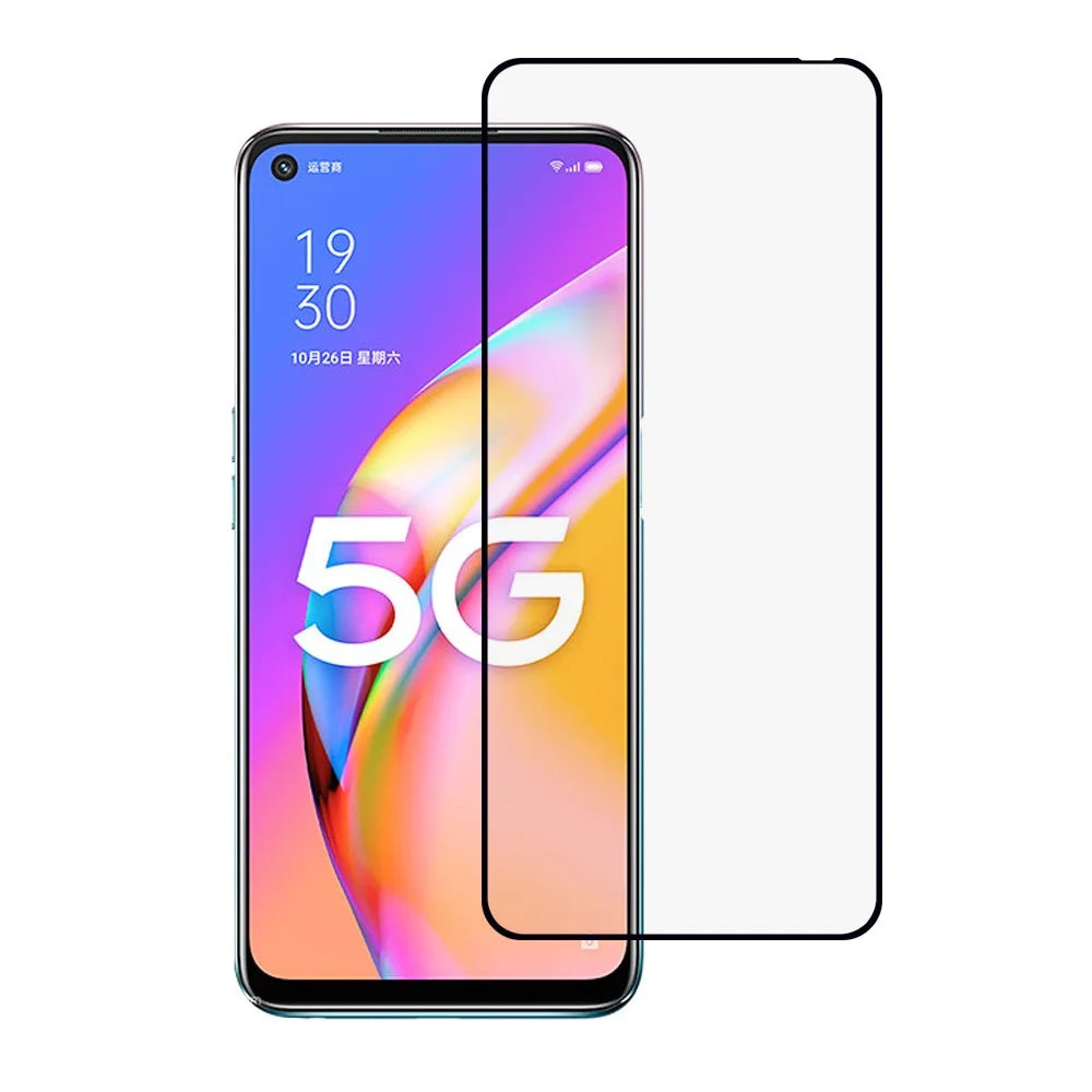 Anti-Explosion Full Coverage Silk Printing Full Glue Tempered Glass Screen Protector for Oppo A93 5G - 1