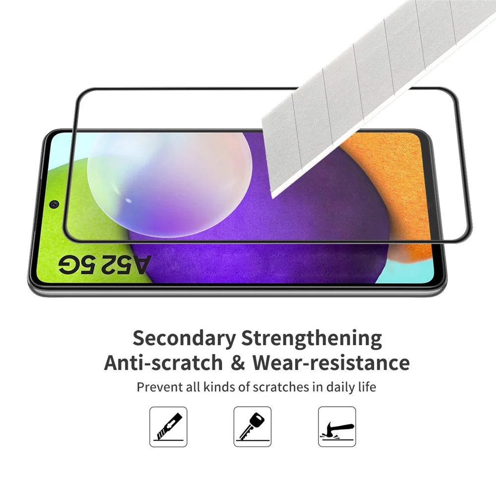 ENKAY HAT PRINCE Full Glue High Definition Anti-Drop Complete Screen Covering Tempered Glass Protector for Samsung Galaxy A52 4G / 5G / A52s 5G - 4