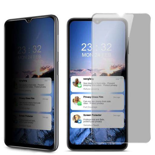 IMAK Anti-Peep 9H Tempered Glass Protector for Samsung Galaxy A32 5G / Galaxy A12 - 1