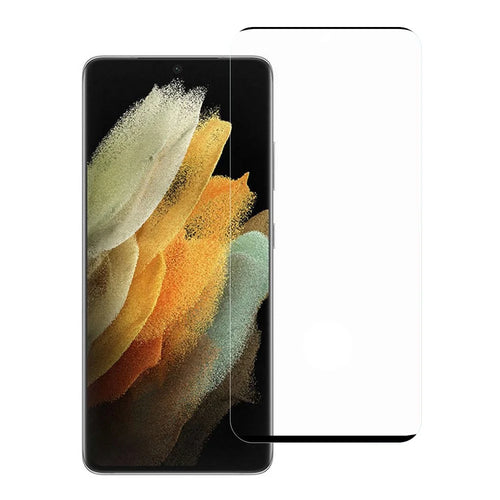 RURIHAI 3D Curved Side Glue Tempered Glass Full Screen Protector Film [Fingerprint Recognition] for Samsung Galaxy S21 Ultra 5G - 1