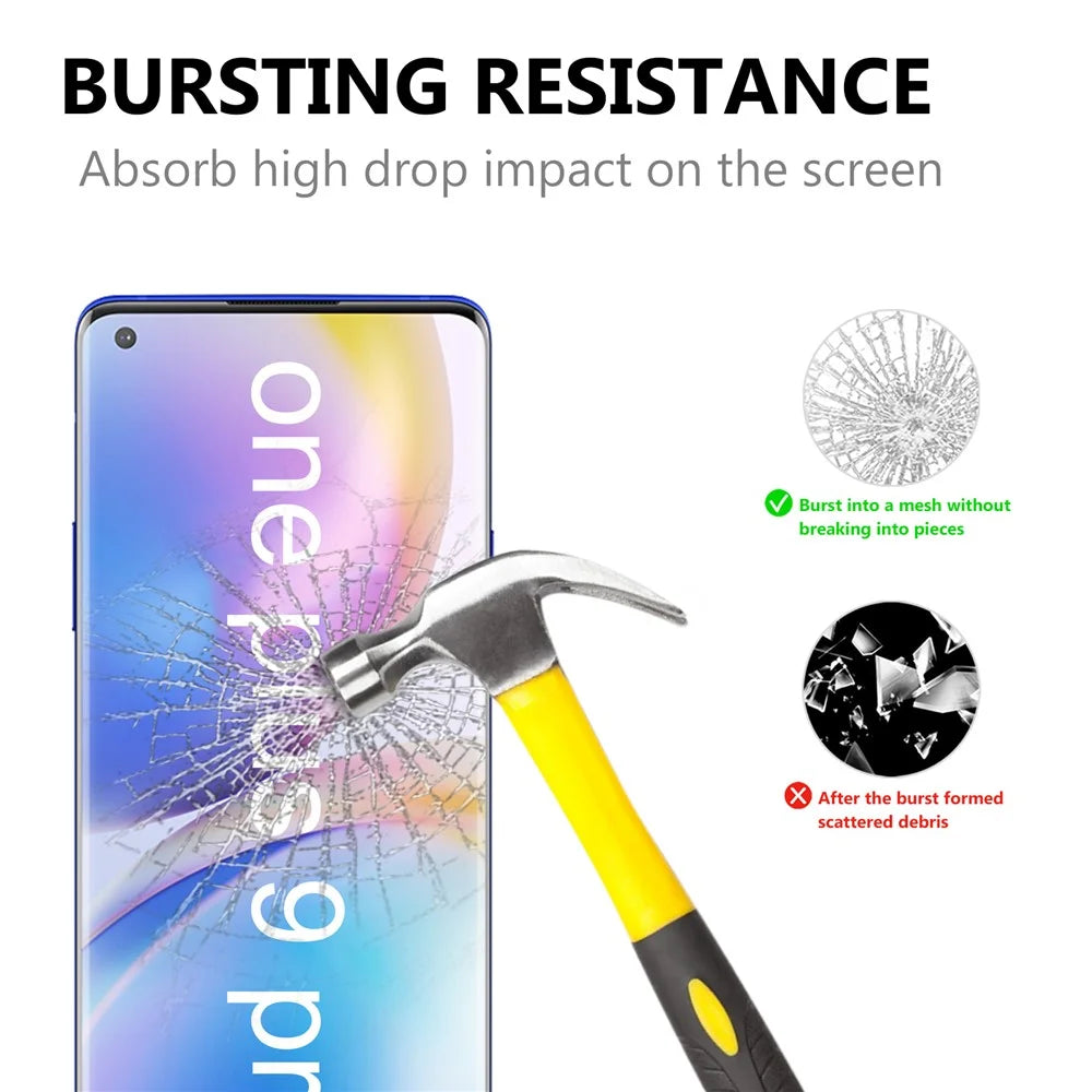 Anti-Fingerprint Ultra Clear 3D Tempered Glass Full Screen Protector Film for OnePlus 9 Pro/10 Pro - 2