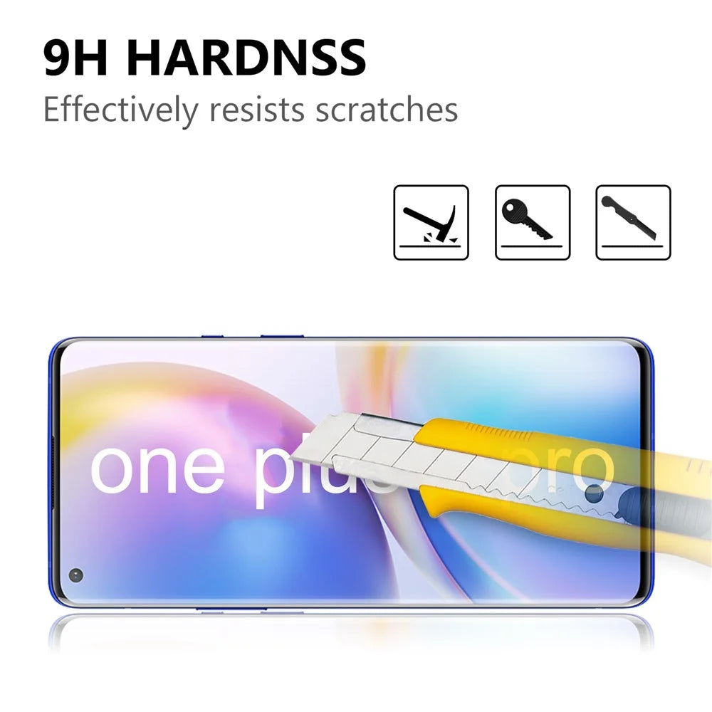 Anti-Fingerprint Ultra Clear 3D Tempered Glass Full Screen Protector Film for OnePlus 9 Pro/10 Pro - 3