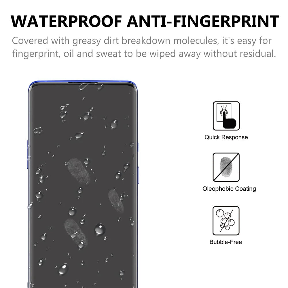 Anti-Fingerprint Ultra Clear 3D Tempered Glass Full Screen Protector Film for OnePlus 9 Pro/10 Pro - 4