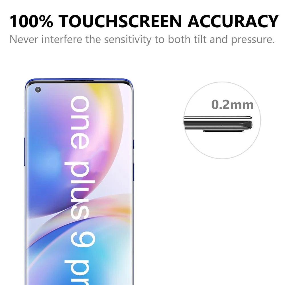 Anti-Fingerprint Ultra Clear 3D Tempered Glass Full Screen Protector Film for OnePlus 9 Pro/10 Pro - 6