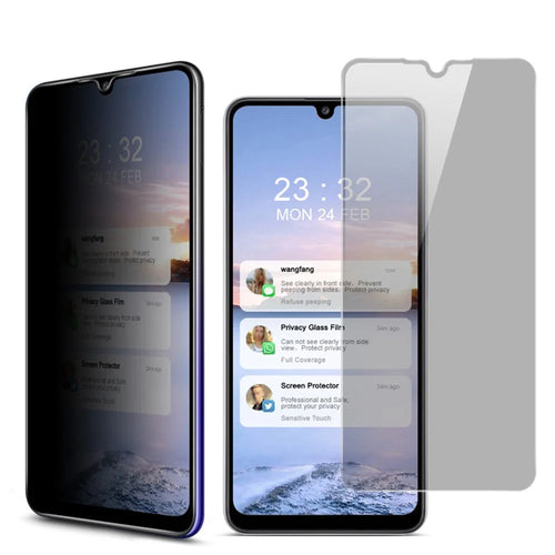 IMAK Anti-Peep 9H Hardness Tempered Glass Protector for Samsung Galaxy A32 4G - 1