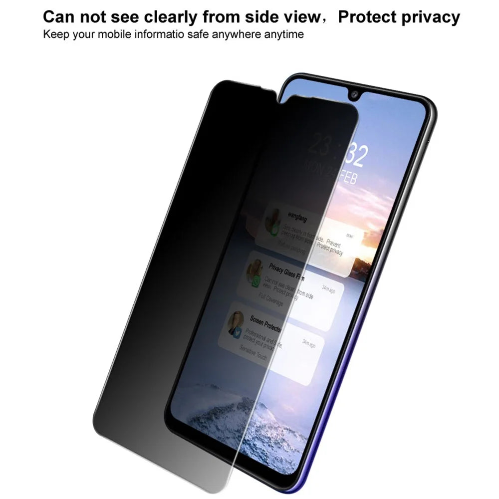 IMAK Anti-Peep 9H Hardness Tempered Glass Protector for Samsung Galaxy A32 4G - 7