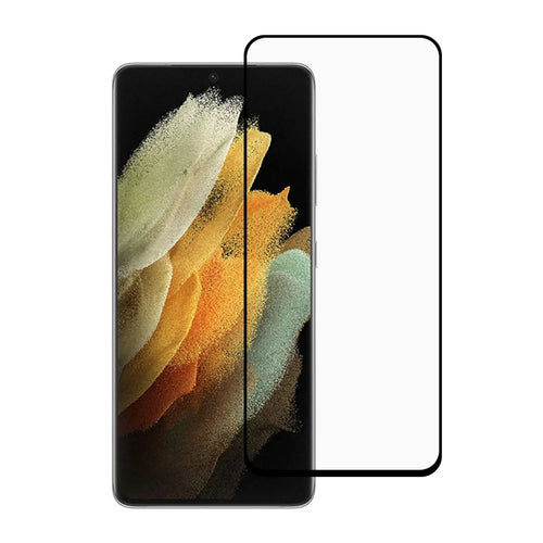 Tempered Glass Silk Print Full Coverage [Full Glue] Curved Screen Protector [Support Face Unlock, Not Support Fingerprint Unlock] for Samsung Galaxy S21 Ultra 5G - 1