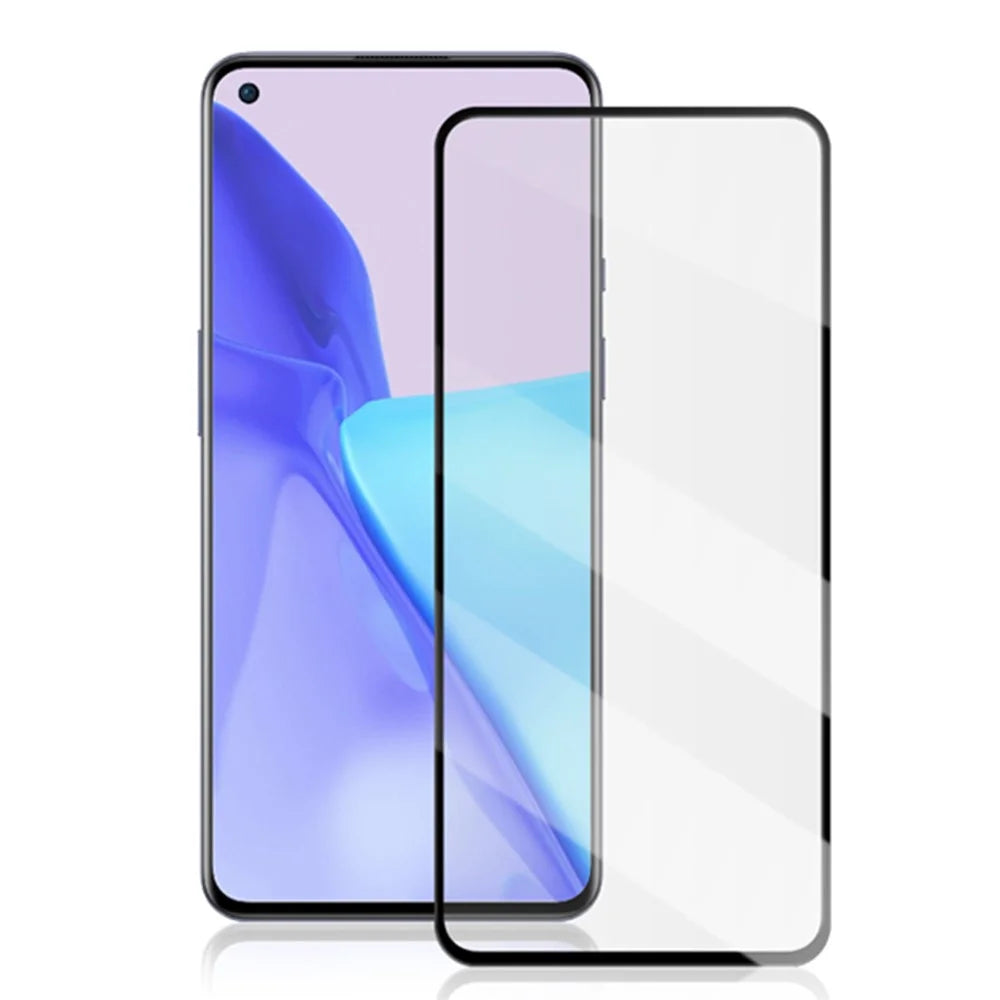 AMORUS Full Glue HD Tempered Glass Silk Print Full Coverage Screen Protector for OnePlus 9 - 1