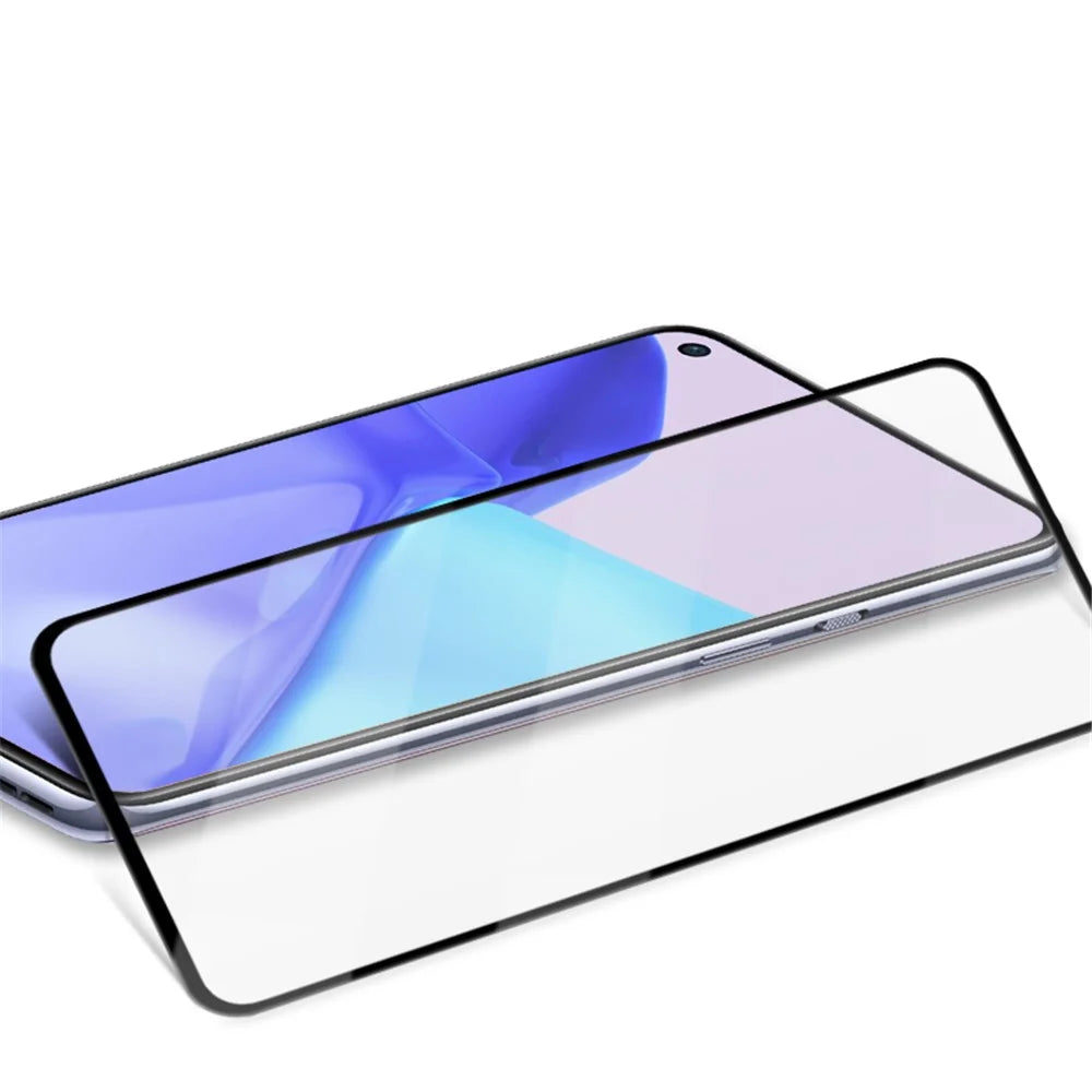 AMORUS Full Glue HD Tempered Glass Silk Print Full Coverage Screen Protector for OnePlus 9 - 5
