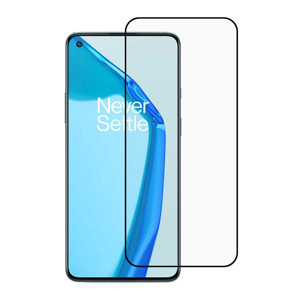 Full Screen Coverage Silk Printing Tempered Glass Film Screen Protector Support Fingerprint Unlock  for OnePlus 9 Pro / 10 Pro [Full Glue] - 1