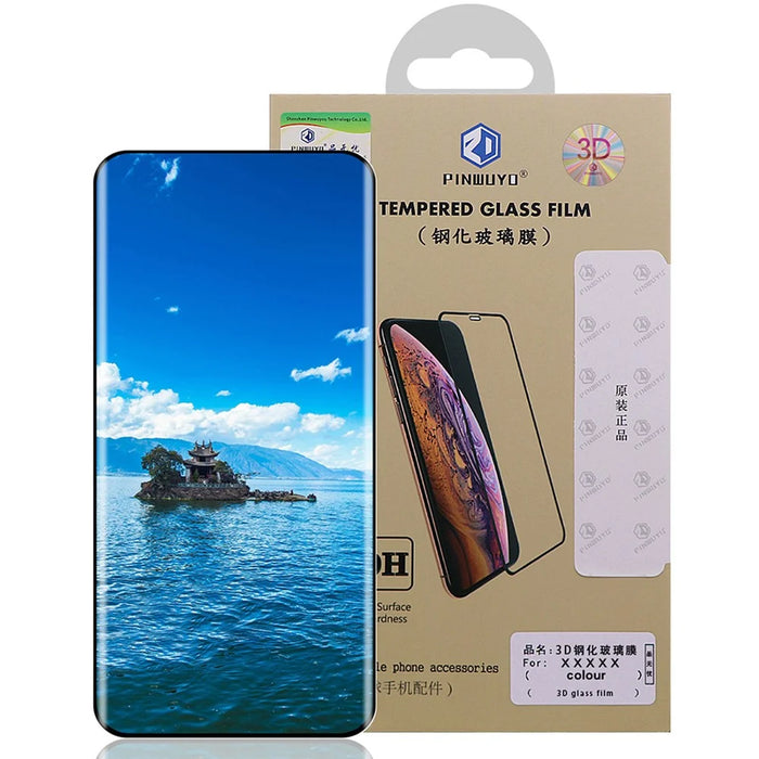 PINWUYO 3D Curved Full Coverage Full Glue Hot Bending Tempered Glass Screen Protector for OnePlus 9 Pro/10 Pro - 5