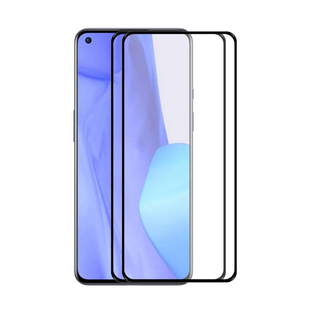 HAT PRINCE 2Pcs 0.26mm 9H 2.5D Tempered Glass Film Screen Protector [Full Glue] for OnePlus 9 (EU/US/CN/IN Version) / 9R - 1
