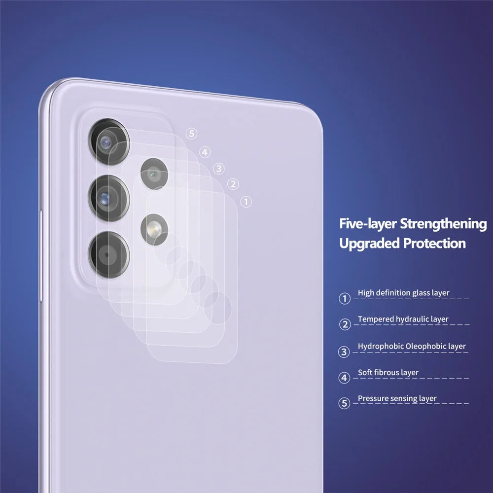 ENKAY HAT PRINCE Wear-resistant Ultra Clear Camera Lens Film for Samsung Galaxy A52 4G/5G / A52s 5G /  A72 5G/4G 0.2mm 9H 2.15D Arc Edge Tempered Glass Protector - 2