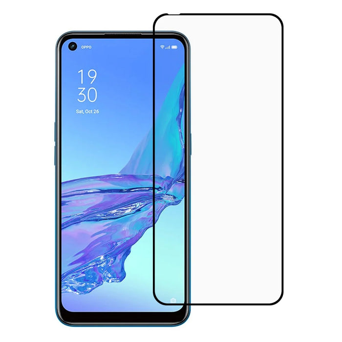 Silk Printing [Full Coverage] Tempered Glass Anti-Burst Screen Protector [Full Glue] for Oppo A53 5G/A53s - 1