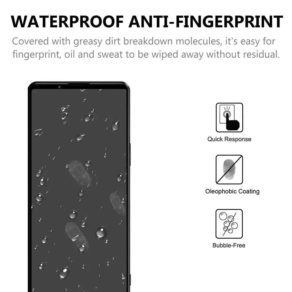 Anti-Explosion Ultra Clear Tempered Glass Film Black Edges Full Glue Screen Protector for Sony Xperia 1 III 5G - 4