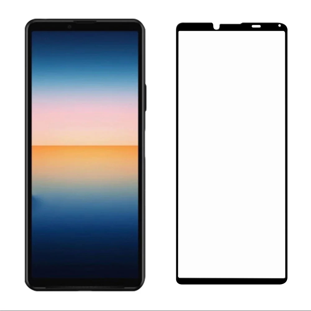 Tempered Glass Screen Protector Film Black Edges for Sony Xperia 10 III 5G [Complete Covering] [Full Glue] - 1