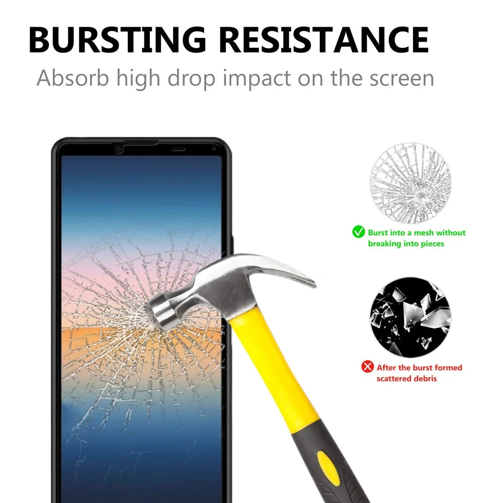 Tempered Glass Screen Protector Film Black Edges for Sony Xperia 10 III 5G [Complete Covering] [Full Glue] - 2