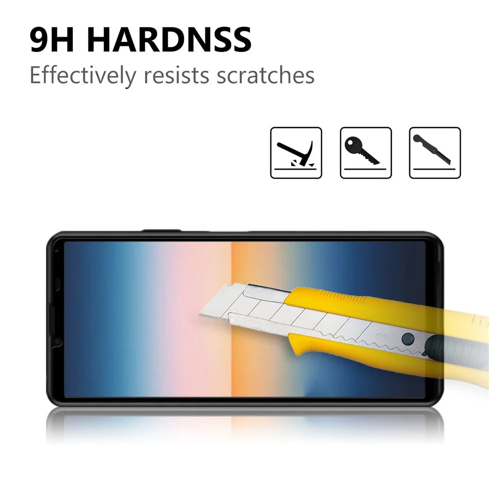 Tempered Glass Screen Protector Film Black Edges for Sony Xperia 10 III 5G [Complete Covering] [Full Glue] - 3