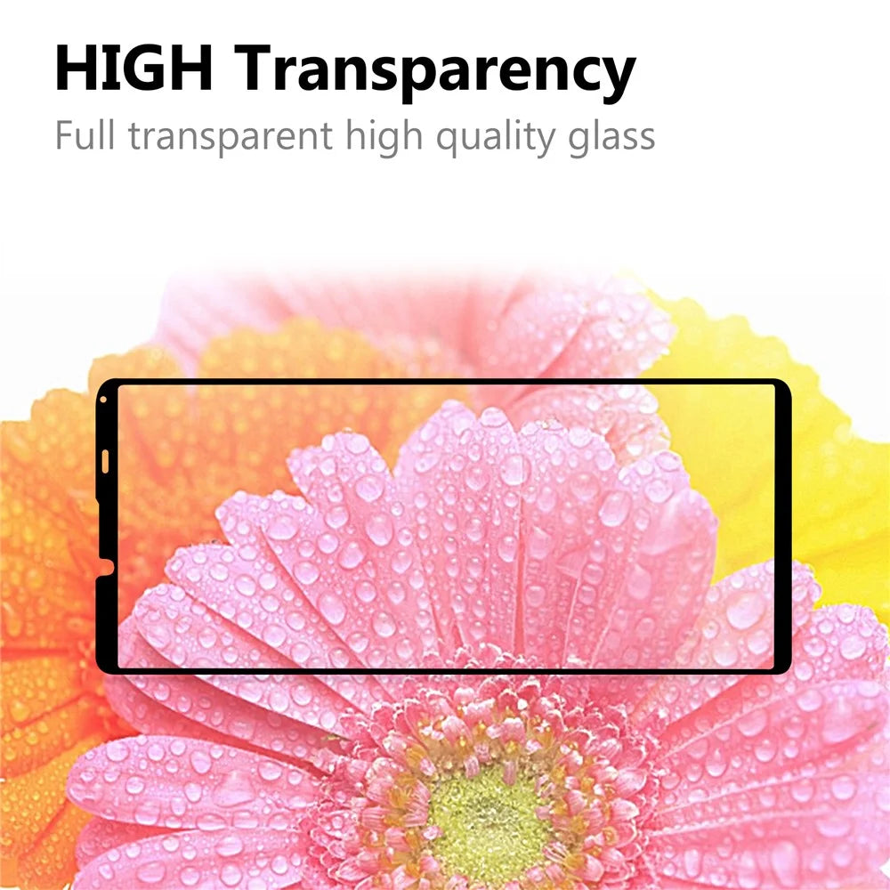 Tempered Glass Screen Protector Film Black Edges for Sony Xperia 10 III 5G [Complete Covering] [Full Glue] - 5