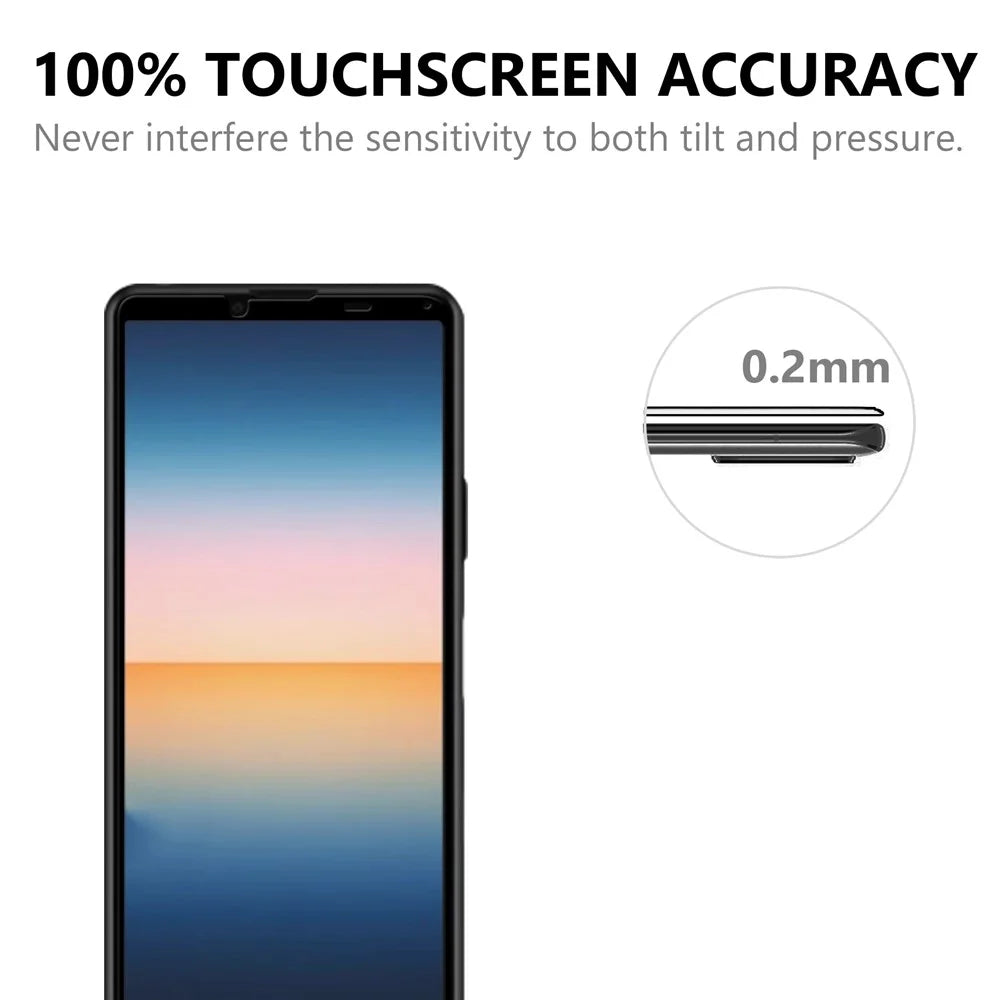 Tempered Glass Screen Protector Film Black Edges for Sony Xperia 10 III 5G [Complete Covering] [Full Glue] - 6
