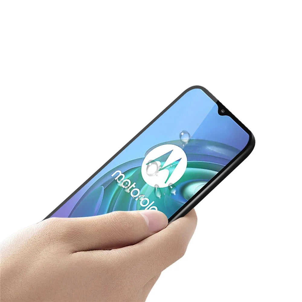 PINWUYO Full Size Anti-fingerprint Anti-explosion Film Tempered Glass Screen Protector (Full Glue) for Motorola Moto G10/G30 (Global Version) - 4