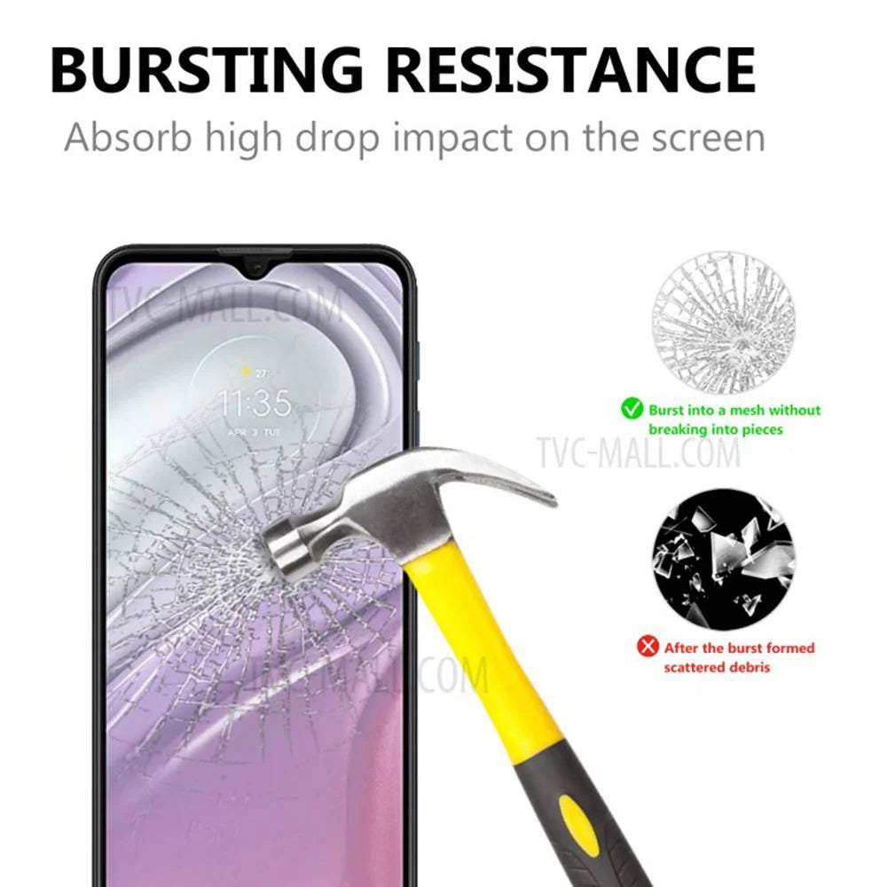 Full Screen Anti-fingerprint Tempered Glass Screen Protector Film Guard (Full Glue) for Motorola Moto G20 - 2